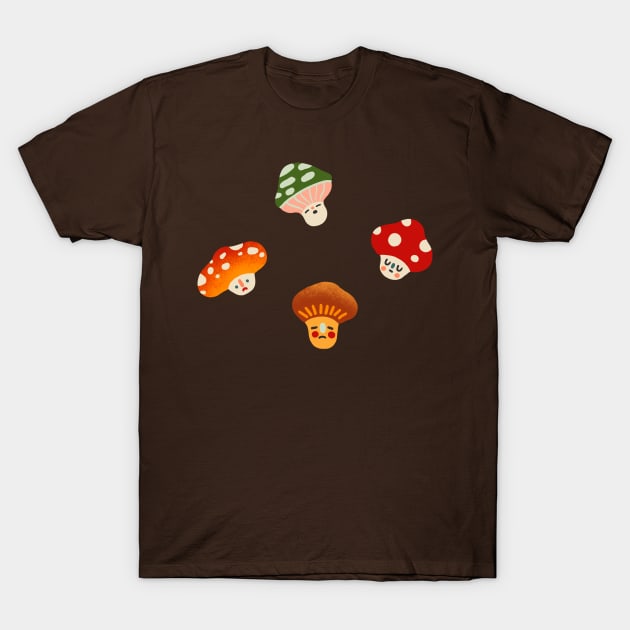 Forest Mushrooms - Sticker Pack -Cottagecore - Goblincore Aesthetic T-Shirt by NOSSIKKO